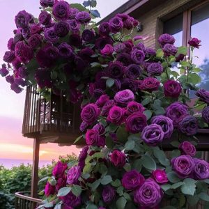 Роза Плетистая Плум Пэшн купить по цене от 610р. в интернет-магазине «Посадика» с доставкой почтой в в Курчалойе и по всей России – [изображение №1].